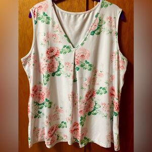 Women's Pink Rose Floral Top